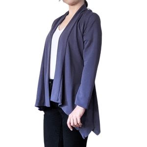 Tresics Blue Waterfall Cardigan, Open Front, Size S
